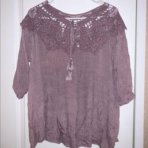 Dusty purple long sleeve top